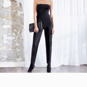 Elegant Black Strapless Jumpsuit